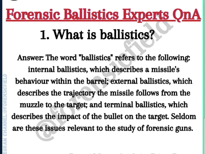 Forensic Ballistics Experts QnA